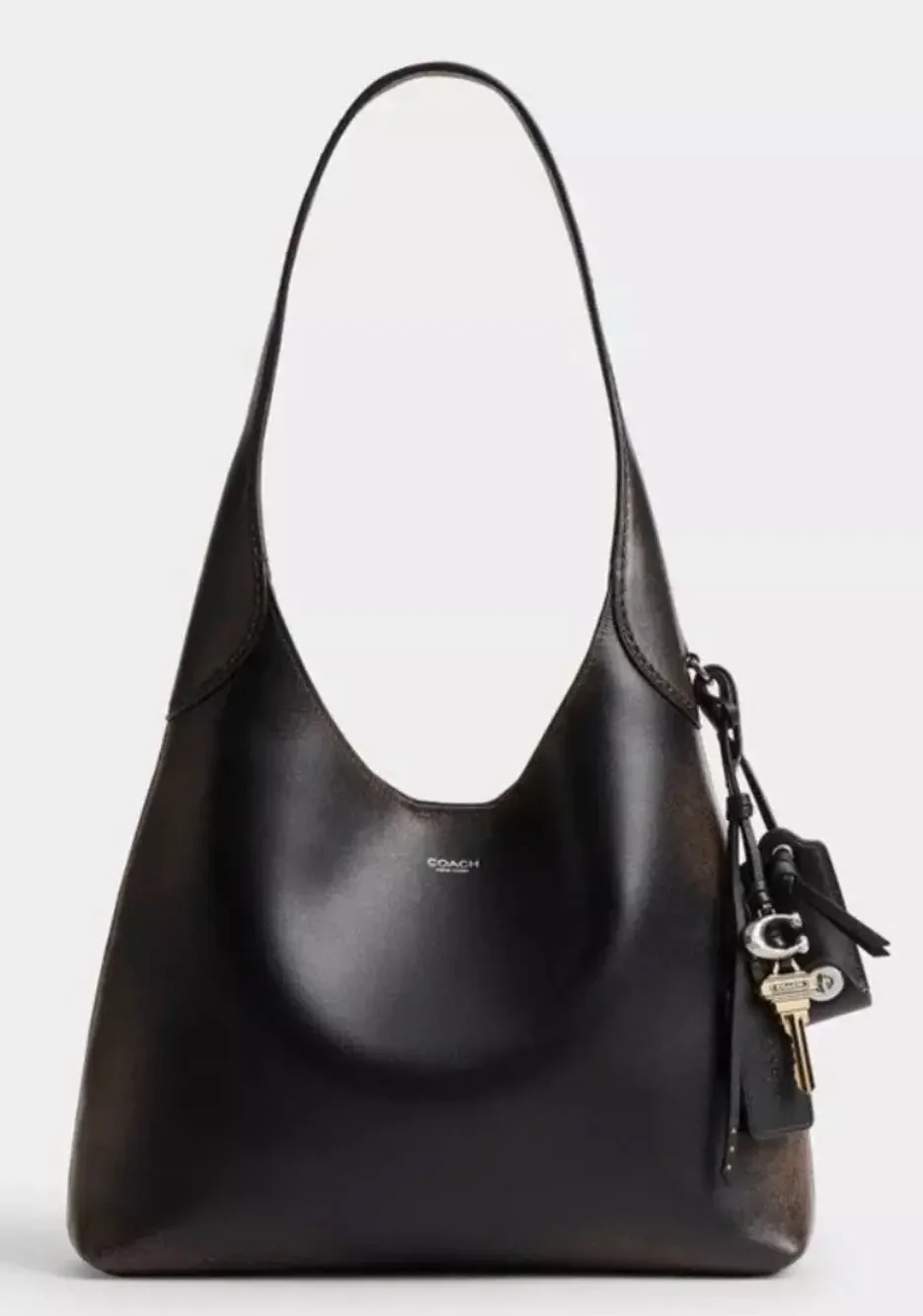 B17-007 Coach Brooklyn 28 Medium Loved Leather CU068 Shoulder Bag
